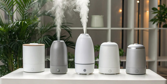 One of the best humidifiers for a grow room operating next to lush green plants.