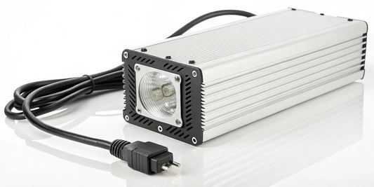 Xtrasun grow light convertible ballast for MH and HPS lamps, with dual voltage and a durable aluminum case.