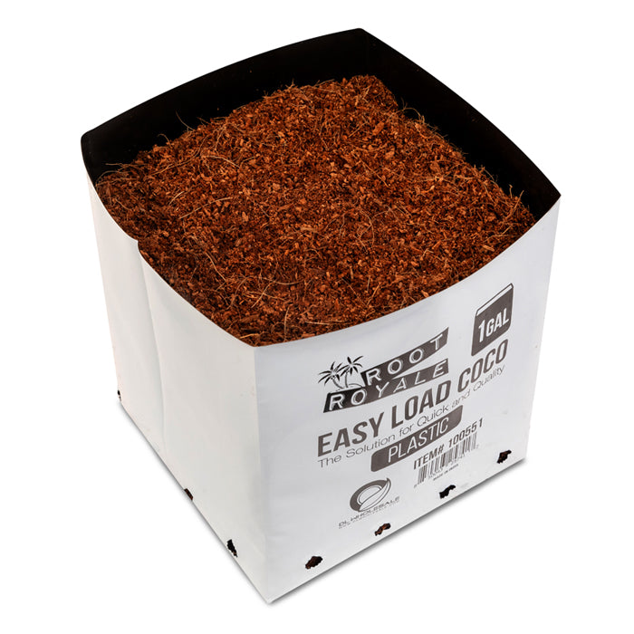 Root Royale Easy Load Coco Plastic Grow Bags 1 gal