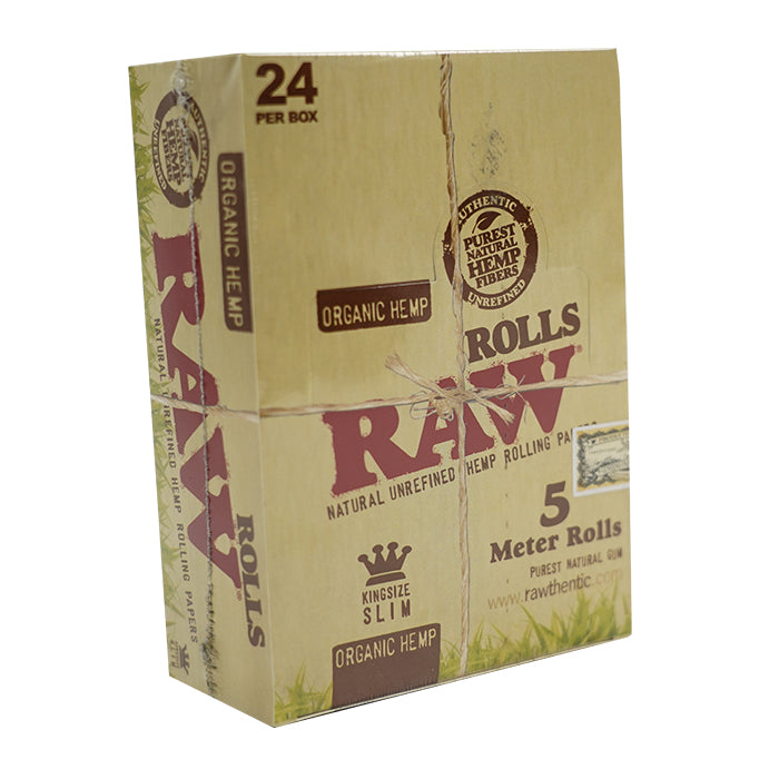 RAW Organic Hemp Rolls 5 Meters/Roll - Box of 24