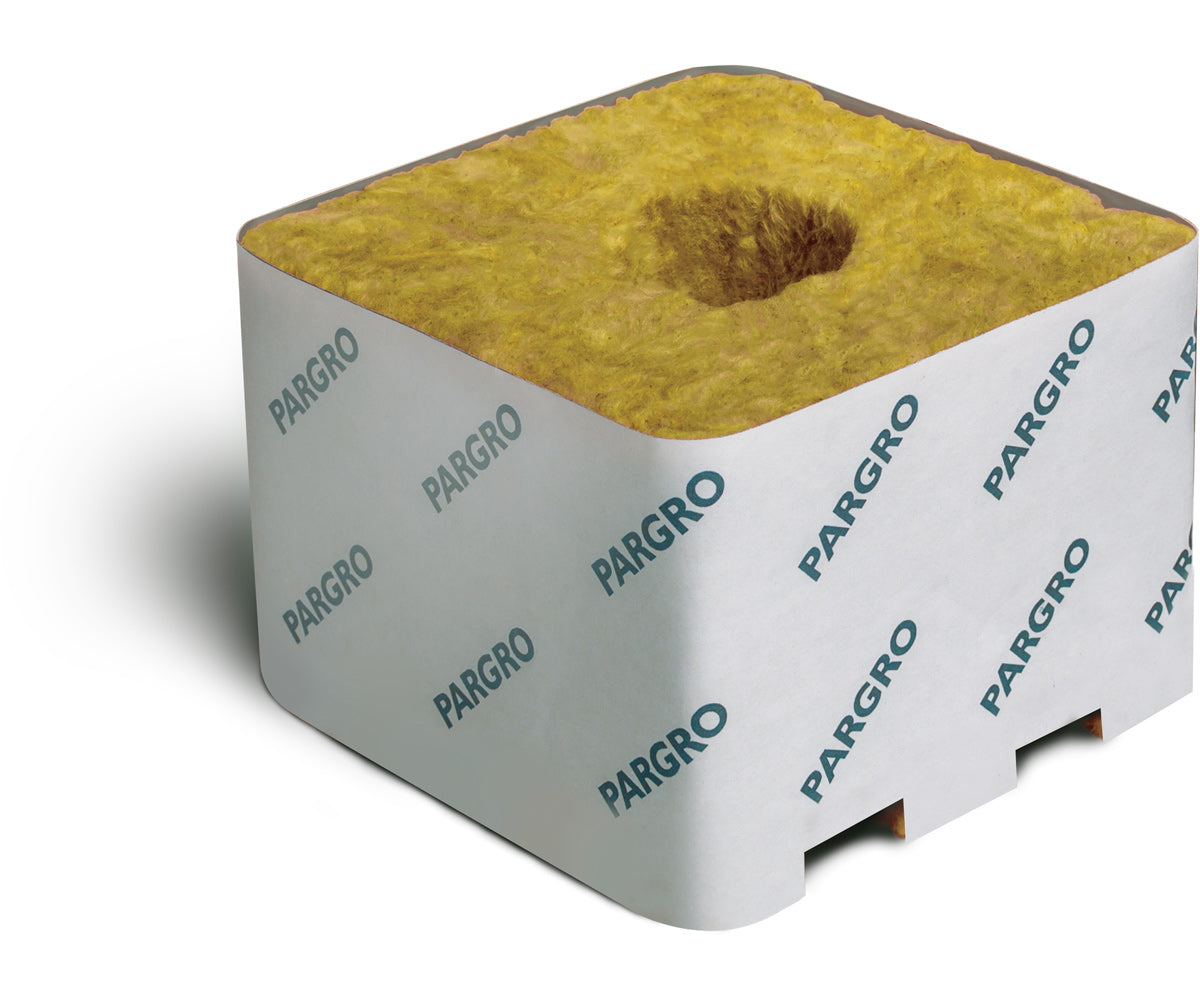 Grodan Pargro Jumbo, 6 x 6 x 4, w/Hole, Case of 64