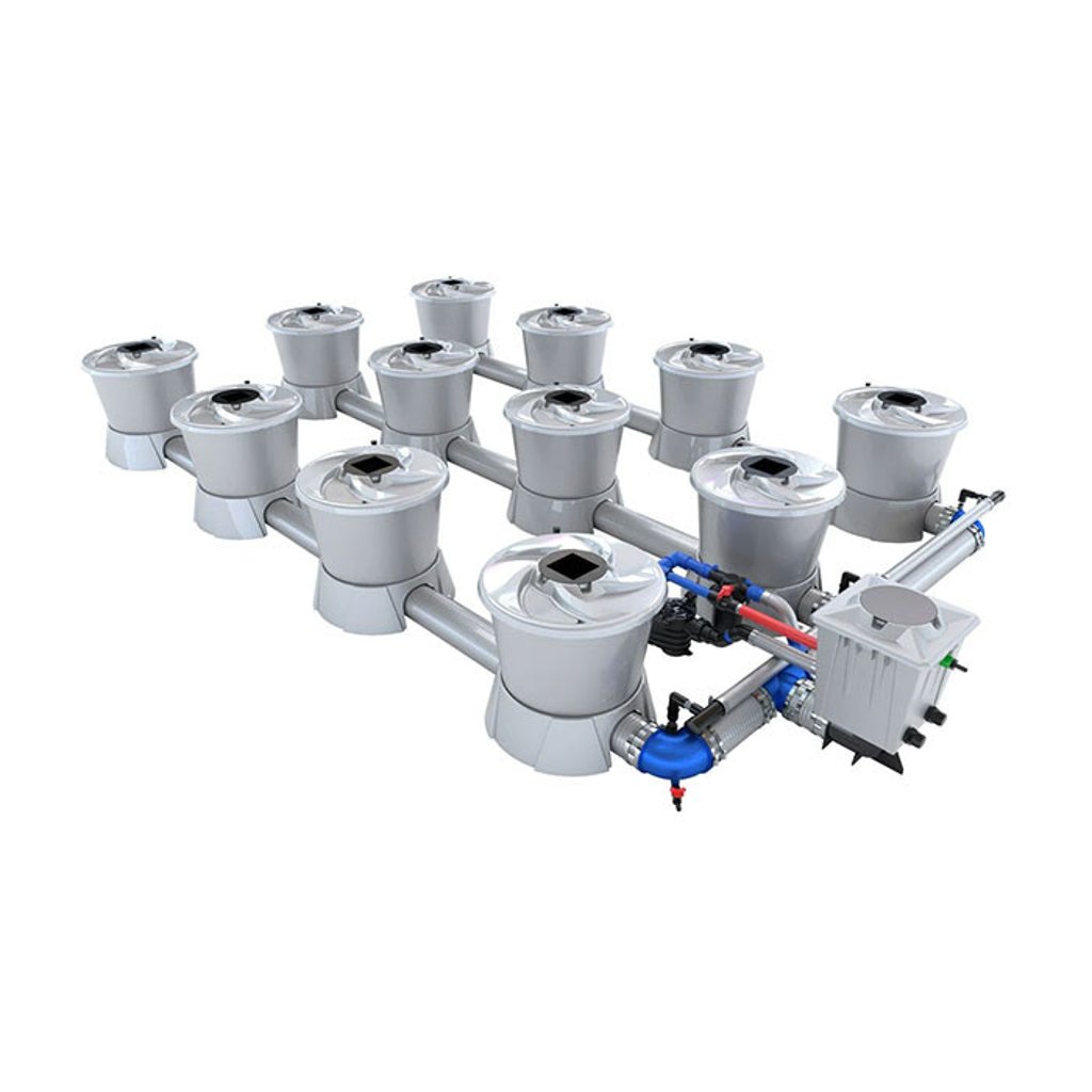 Alien Hydroponics BD100-0007 V-System 12 Pot - 3 Row RDWC Hydroponic System