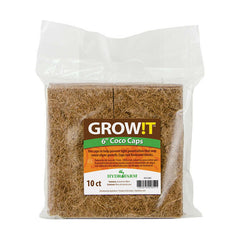 GROW!T Coco Caps, 6", Pack of 10 - Hydroponics