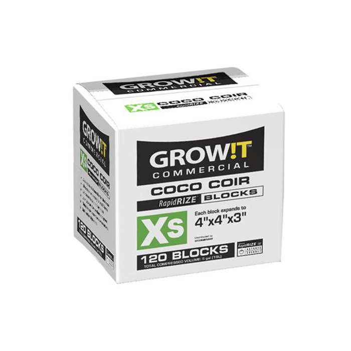 GROWIT Commercial Coco 4"x4"x3" RapidRIZE Block , Pack of 120