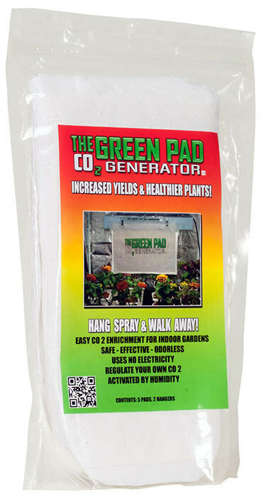 The Green Pad CO2 Generator, 5 Pads with 2 Hangers