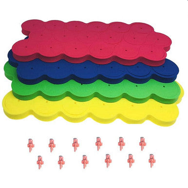 DL Wholesale 1.625'' Neoprene Replacement - 72 pcs per bag (green, yellow, blue and red) + 12 pcs sprayers