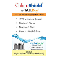Hydro Logic TALLBoy ChloraShield Carbon Filter (HL22022) - (20/Cs)