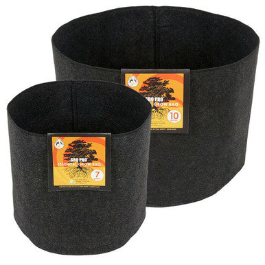 Gro Pro Essential Round Fabric Pot, Black