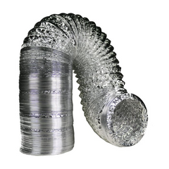 DL Wholesale Silver/Silver Flex Ducting 8 in x 25 ft