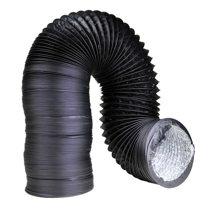DL Wholesale Light Proof Black Air Ducting, 12 in. x 25 ft.