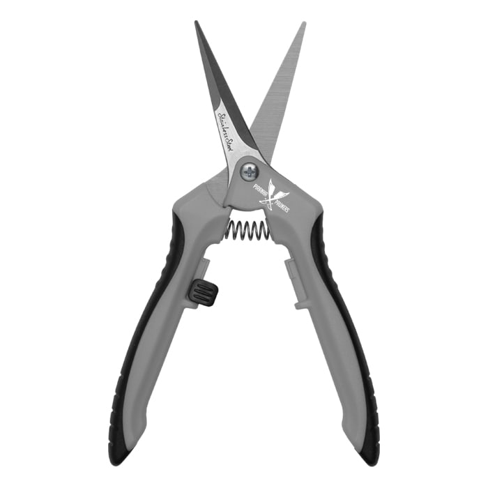 DL Wholesale Piranha Pruner Curved Blade Stainless Steel Trimming Scissors, Gray