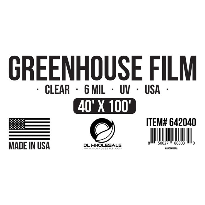 40x100 Greenhouse Film Clear 6mill UV