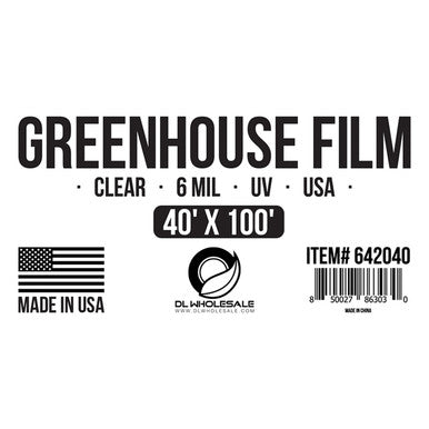 DL Wholesale 40x100 Greenhouse Film Clear 6mill UV