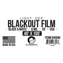 40X100 Light Dep Black u0026 White Blackout Film UV 6mill