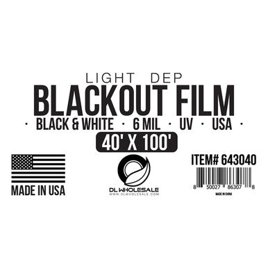 DL Wholesale 40X100 Light Dep Black u0026 White Blackout Film UV 6mill