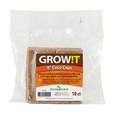 GROW!T Coco Caps, 4", Pack of 10