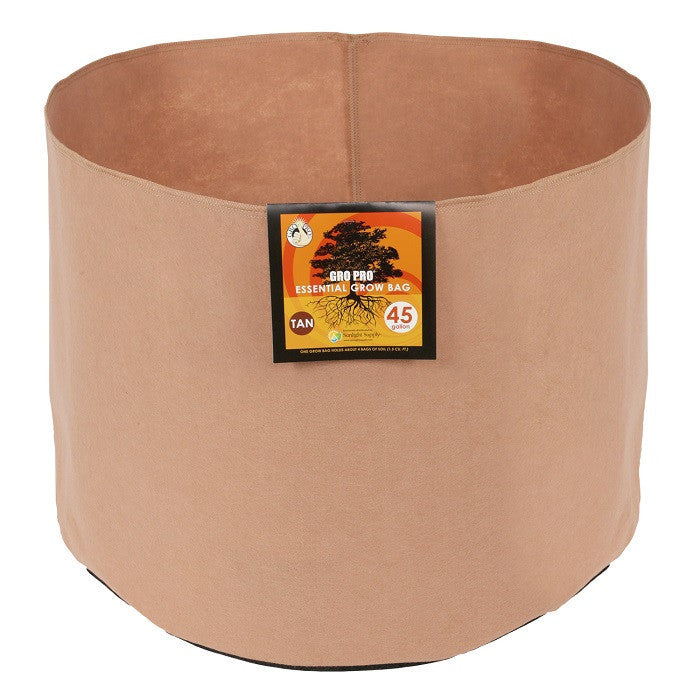 Gro Pro Essential Round Fabric Pot, 45 Gallon - Tan - Soils & Containers