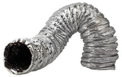 Ideal-Air Supreme Silver / Black Ducting, 6" x 25 ft -  (4/Cs) Case of 16