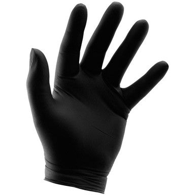 Grower's Edge Black Powder Free Nitrile Gloves 6 mil - Medium - (10/Cs) Case of 2
