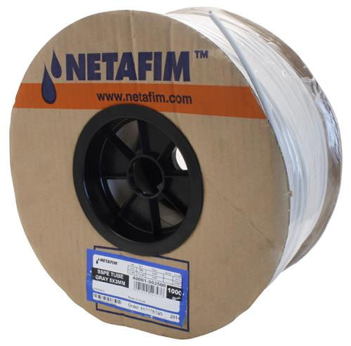 Hydro Flow Netafim Super Flex UV White Polyethylene Tubing, 5 mm -1000 ft