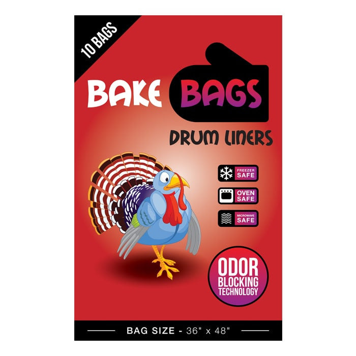Bake Bags 55 Gallon Drum Liners 36'' W  x 48'' H (10/Pack)