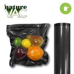 Nature Vac Vacuum Seal Bags, 11in x 19.5ft, Black & Clear