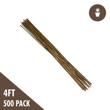 DL Wholesale 4' Natural Bamboo Stakes Bulk (500/bale)
