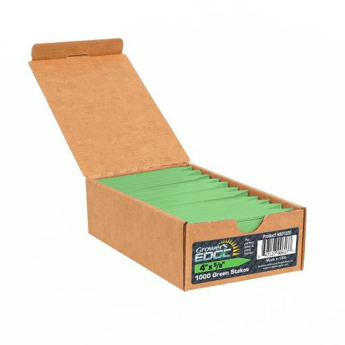 Grower's Edge Plant Stake Labels, Green, 4" x 5/8", Case of 1000 - Garden care