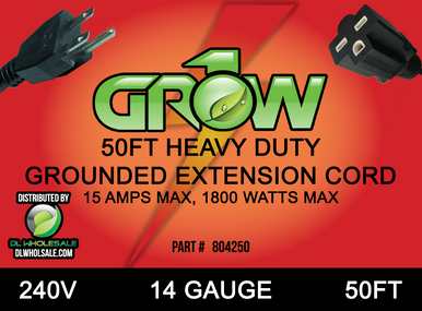 Grow1 240V Extension Cord 14 Gauge 50'