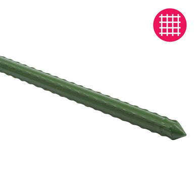 Grow1 4ft Steel Stake Plant Supports - Green 5/16" 20 pcs