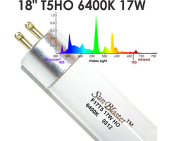 SunBlaster T5HO 17W 6400K w/NanoTech Reflector, 18"- Groindoor.com | Hydroponics | Indoor Grow Supply Superstore