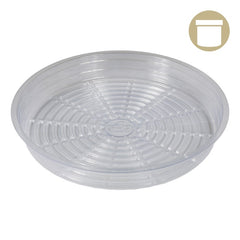 8" Clear Plastic Pot Saucer