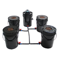 Grow1 Deep Water Culture Hydroponic System - 4 Buckets
