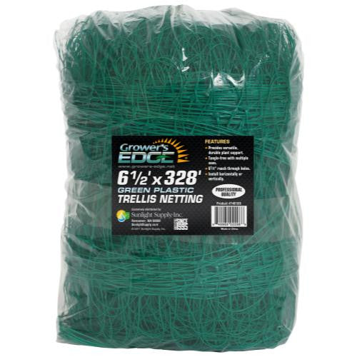 Grower's Edge Green Trellis Netting 6.5 ft x 328 ft - Pack of 6
