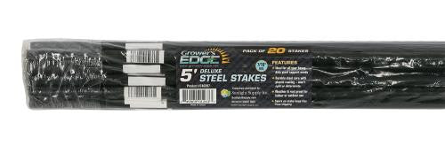 Grower's Edge Deluxe Steel Stake 7/16 in Diameter 5 ft - Pack of 20
