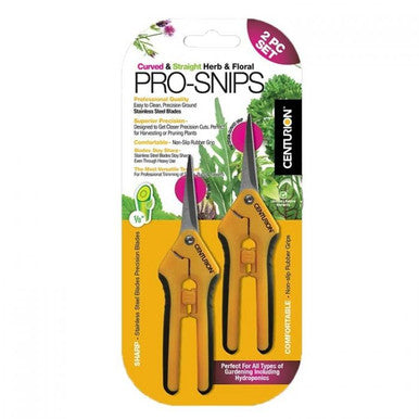 Centurion Pro-Snips Professional Quality Stainless Trimming Shear - Straight Blade and Curved Blade Set