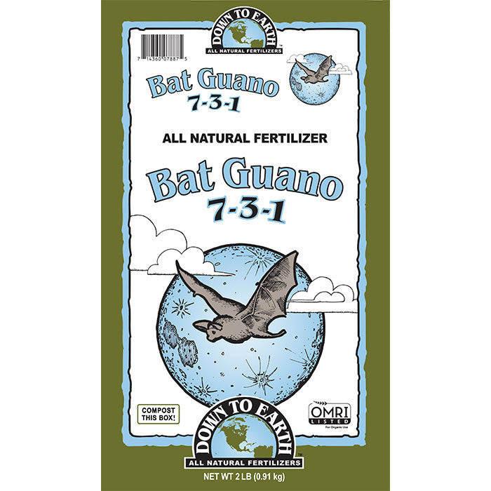 Down To Earth Bat Guano 7-3-1, 2 lb. - Nutrients