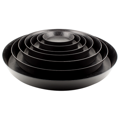 Gro Pro Heavy Duty Black Saucer - 16 In - Pack of 35