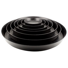 Gro Pro Heavy Duty Black Saucer with Tall Sides - 20 in. - (10/Cs) Case of 5