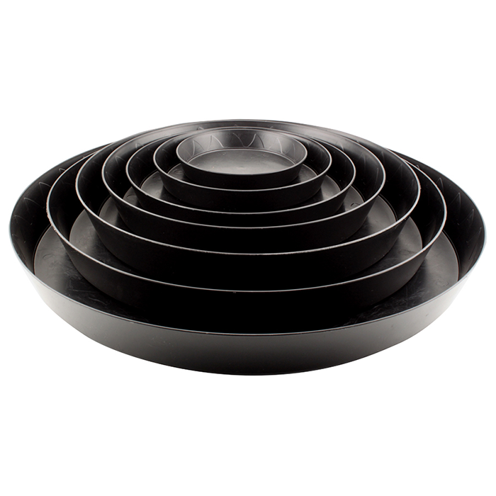 Gro Pro Heavy Duty Black Saucer - 12 In - Pack of 50