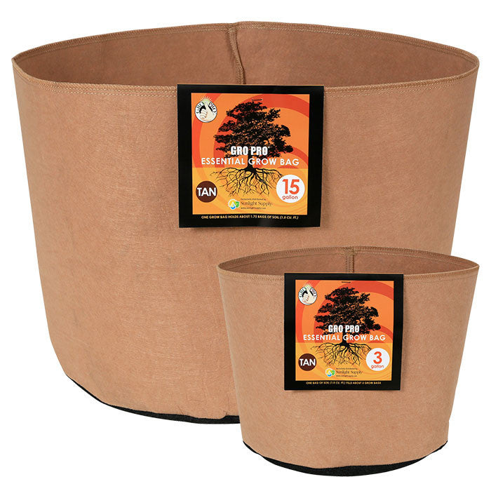 Gro Pro Essential Round Fabric Pot, 65 Gallon - Tan