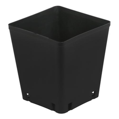 Gro Pro Black Plastic Square Pot, 5 x 5 x 7 in