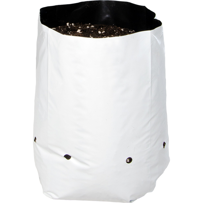 Hydrofarm 2 Gallon Grow Bag, White & Black, Pack of 500