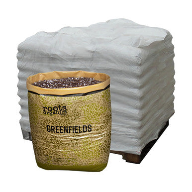 Roots Organics Greenfields Potting Soil, 1.5 Cubic Feet - Pallet of 70 Bags