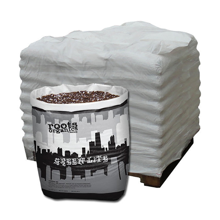 Roots Organics Greenlite Potting Soil Mix, 1.5 Cubic Feet - Pallet of 70 Bags