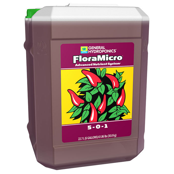 General Hydroponics FloraMicro, 6 Gallon - Nutrients