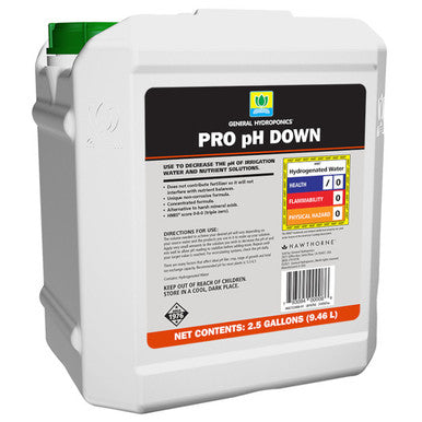General Hydroponics PRO pH Down, 2.5 Gallon - (2/Cs) Case of 2