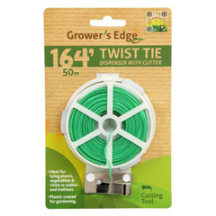 Grower's Edge Twist Tie Dispenser w/ Cutter - 164 ft - 6 Pack