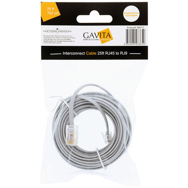 Gavita E-Series LED Adapter Interconnect Cable RJ9/RJ45, 25 ft.