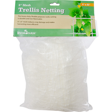 Hydrofarm Trellis Netting 6' x 82', 6" Mesh, Non-Woven